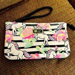 Betsey Johnson Unicorn Double Pouch Wristlet
